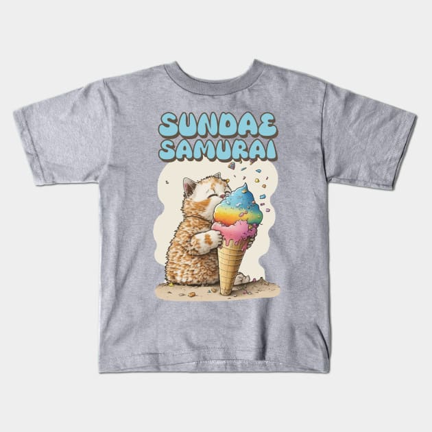 Sundae Samurai Kids T-Shirt by Pawsitivity Park